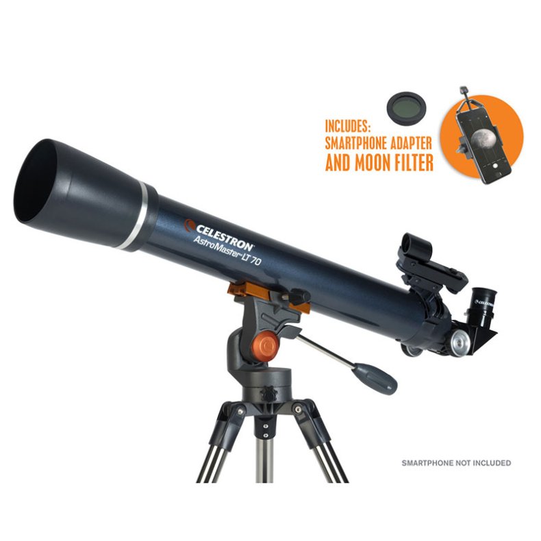 Celestron Astromaster 70 stjernekikkert inkl. smartphoneadapter og mnefilter
