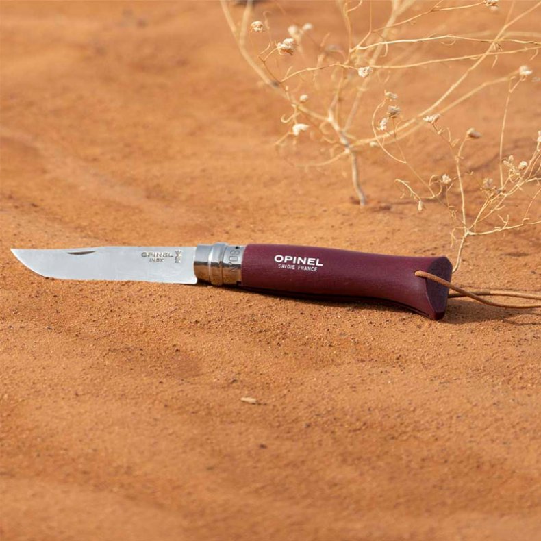 Opinel Foldekniv no.8 Burgundy