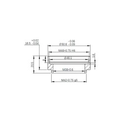 ZWO Adapter M48 til T2 16,5mm