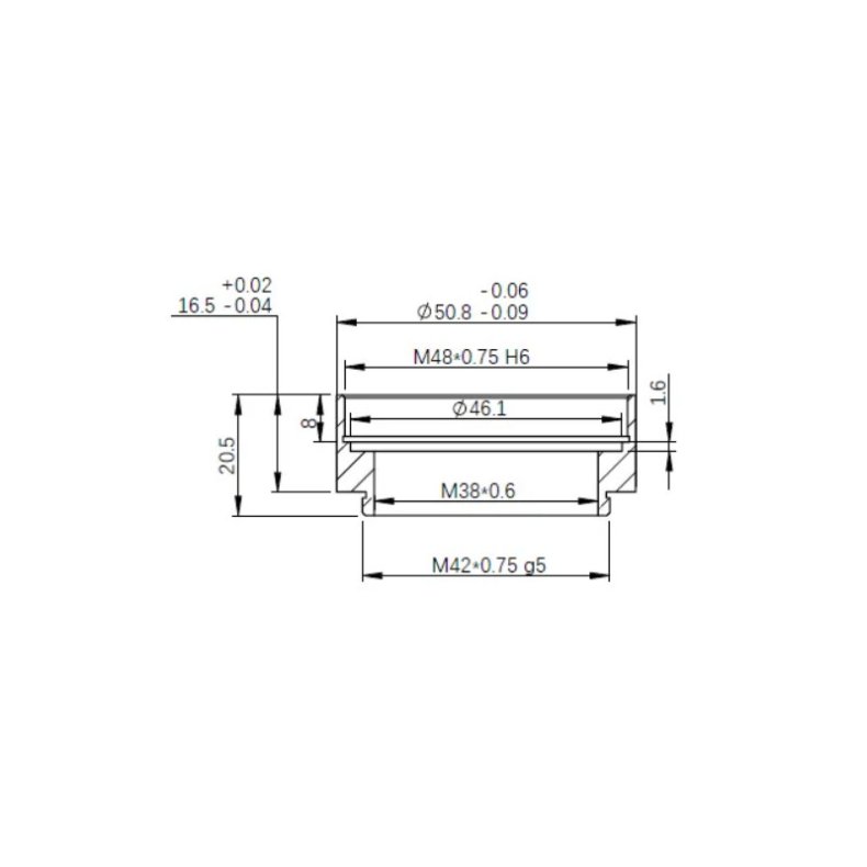 ZWO Adapter M48 til T2 16,5mm