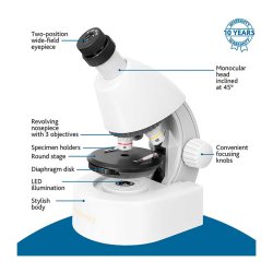 Discovery Mikroskop, 40-640x, vit