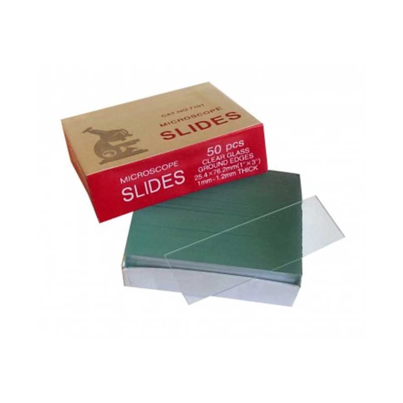Objektglas til Mikroskop, 50 stk